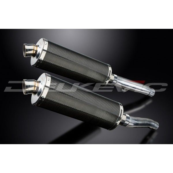 Delkevic slip-on kit Oval Carbon 350mm - Trident 900 (1994-1998)