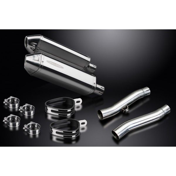 Delkevic slip-on kit Tri-Oval RVS 320mm - Trident 900 (1994-1998)