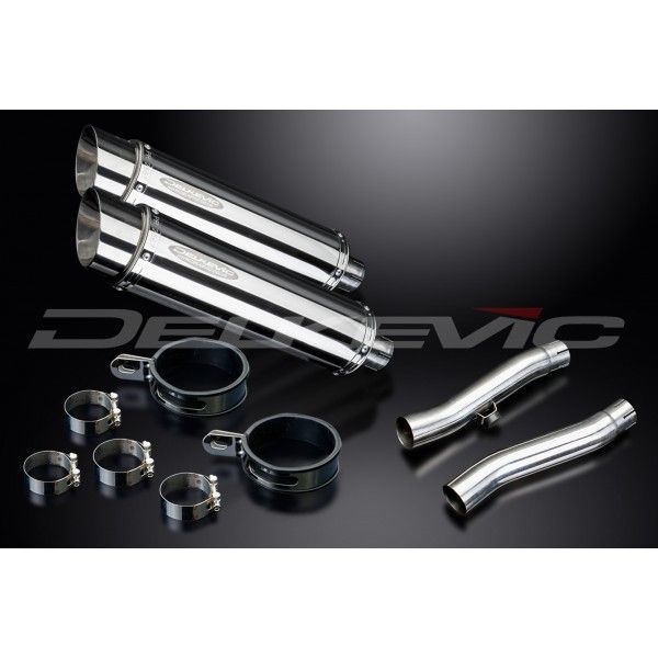 Delkevic slip-on kit Round RVS 350mm - Trident 900 (1994-1998)