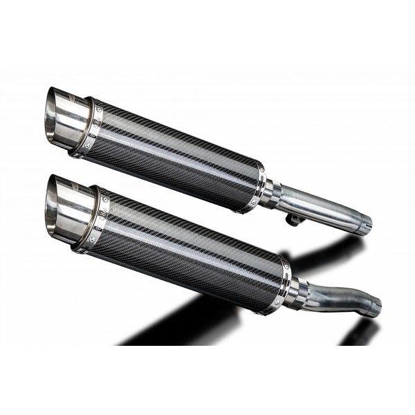 Delkevic slip-on kit Round Carbon 350mm - Trident Sprint 900 (1994-1997)