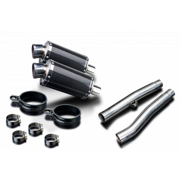 Delkevic slip-on kit Oval Carbon 225mm - Trophy 1200 (1991-1993)