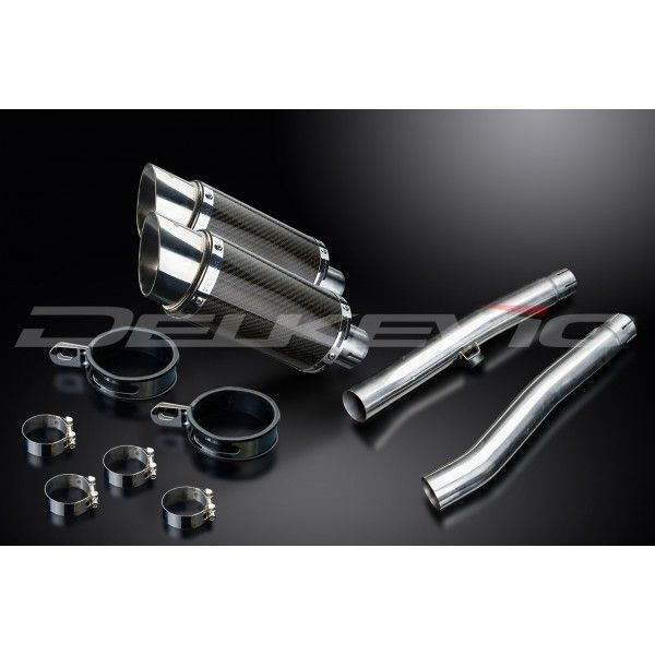 Delkevic slip-on kit Round Carbon 200mm - Trophy 1200 (1991-1993)