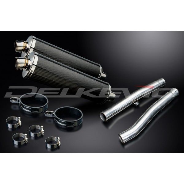 Delkevic slip-on kit Oval Carbon 450mm - Trophy 1200 (1991-1993)