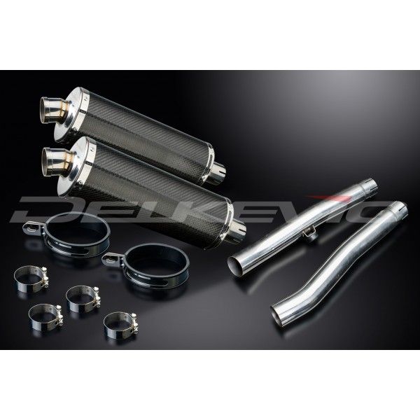 Delkevic slip-on kit Oval Carbon 350mm - Trophy 1200 (1991-1993)