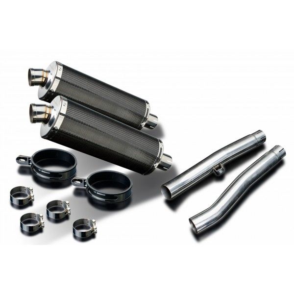 Delkevic slip-on kit Oval Carbon 350mm - Trophy 1200 (1991-1993)