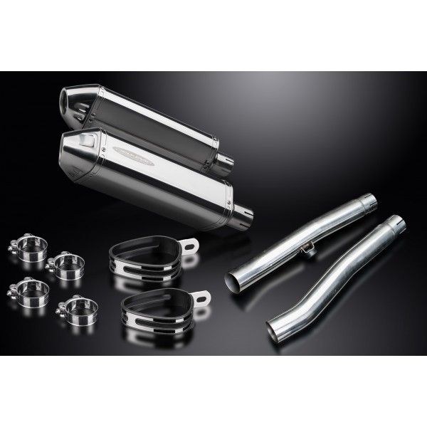 Delkevic slip-on kit Tri-Oval RVS 320mm - Trophy 1200 (1991-1993)