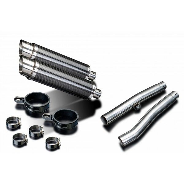 Delkevic slip-on kit Round Carbon 350mm - Trophy 1200 (1991-1993)