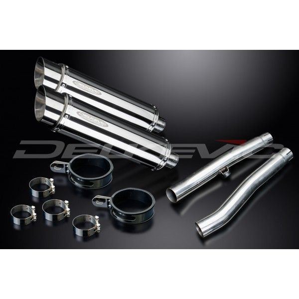 Delkevic slip-on kit Round RVS 350mm - Trophy 1200 (1991-1993)