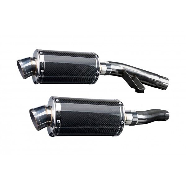 Delkevic slip-on kit Oval Carbon 225mm - Trophy 1200 (1995-2003)