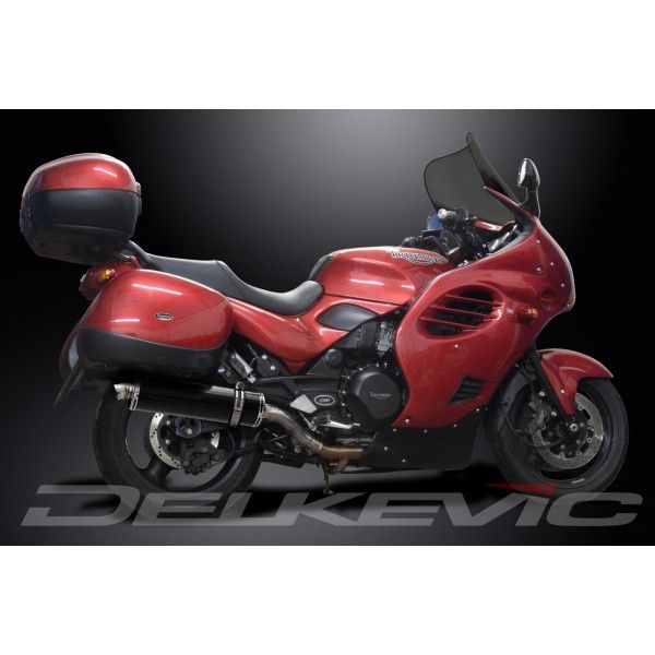 Delkevic slip-on kit Oval Carbon 450mm - Trophy 1200 (1995-2003)