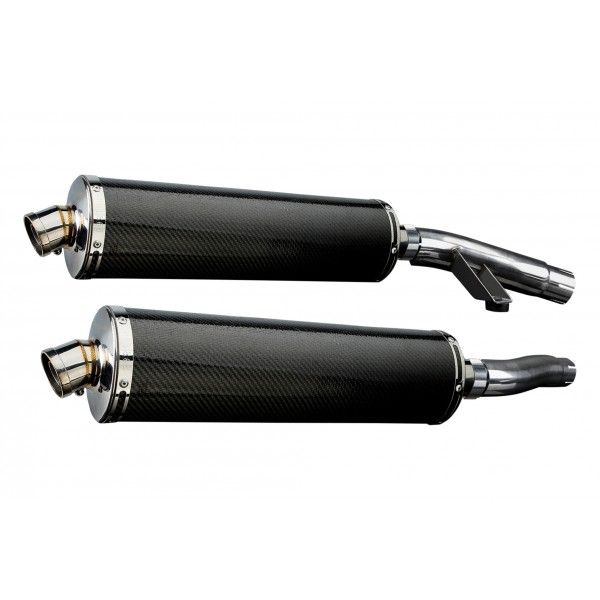 Delkevic slip-on kit Oval Carbon 450mm - Trophy 1200 (1995-2003)