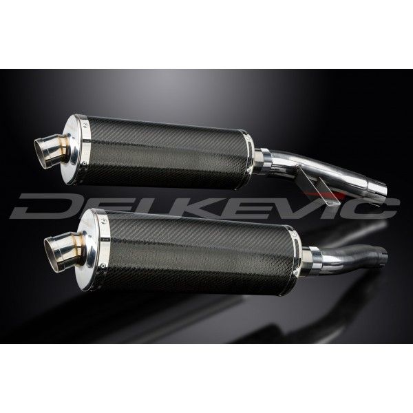 Delkevic slip-on kit Oval Carbon 350mm - Trophy 1200 (1995-2003)