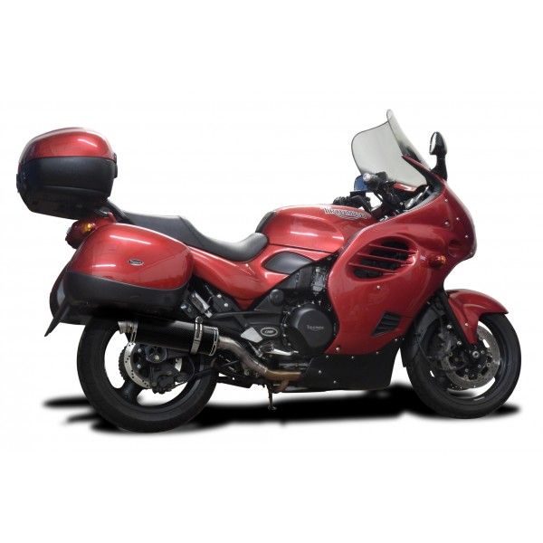 Delkevic slip-on kit Oval Carbon 350mm - Trophy 1200 (1995-2003)