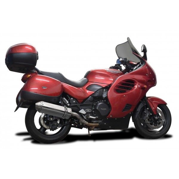 Delkevic slip-on kit Tri-Oval RVS 320mm - Trophy 1200 (1995-2003)