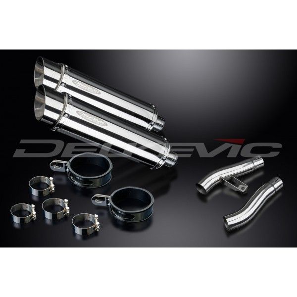 Delkevic slip-on kit Round RVS 350mm - Trophy 1200 (1995-2003)