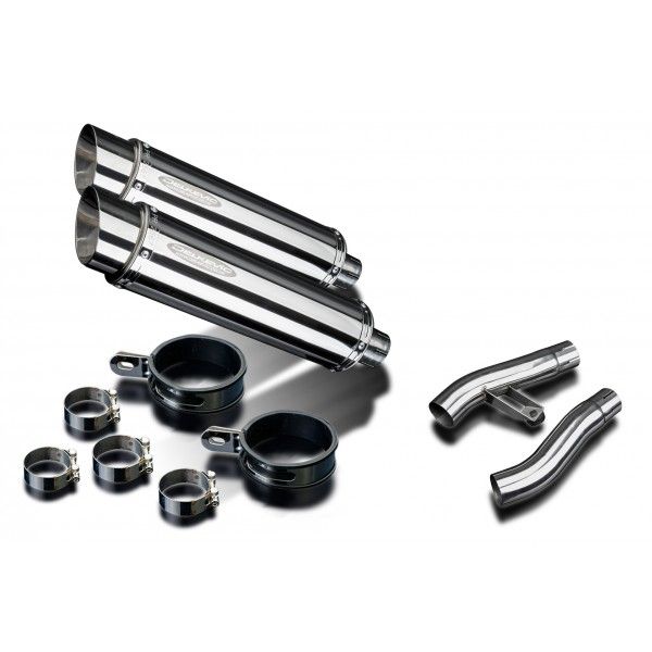 Delkevic slip-on kit Round RVS 350mm - Trophy 1200 (1995-2003)