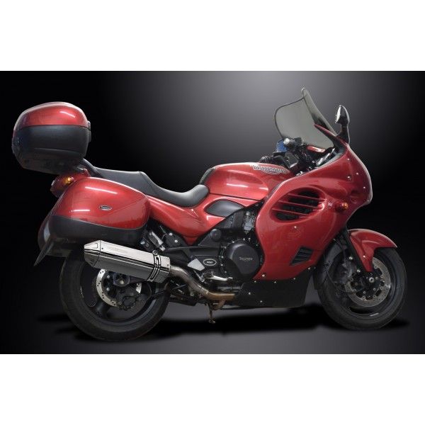 Delkevic slip-on kit Tri-Oval RVS 320mm - Trophy 900 (1996-2002)