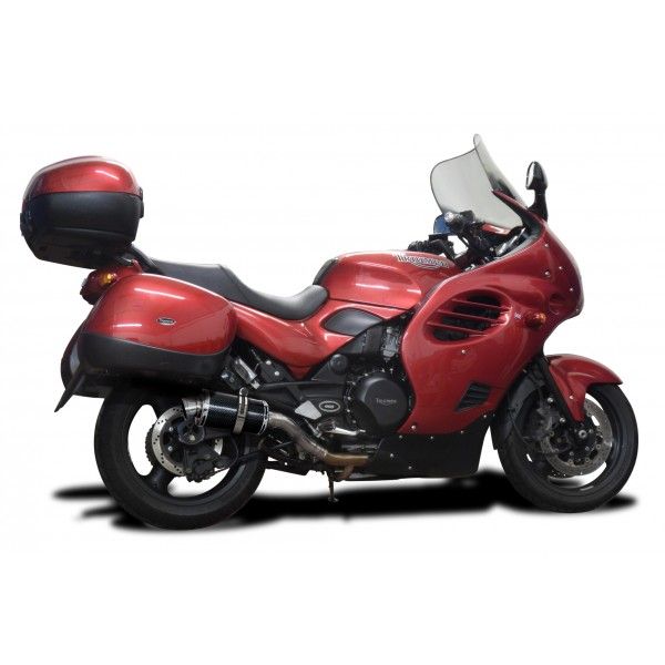 Delkevic slip-on kit Oval Carbon 225mm - Trophy 900 (1996-2002)