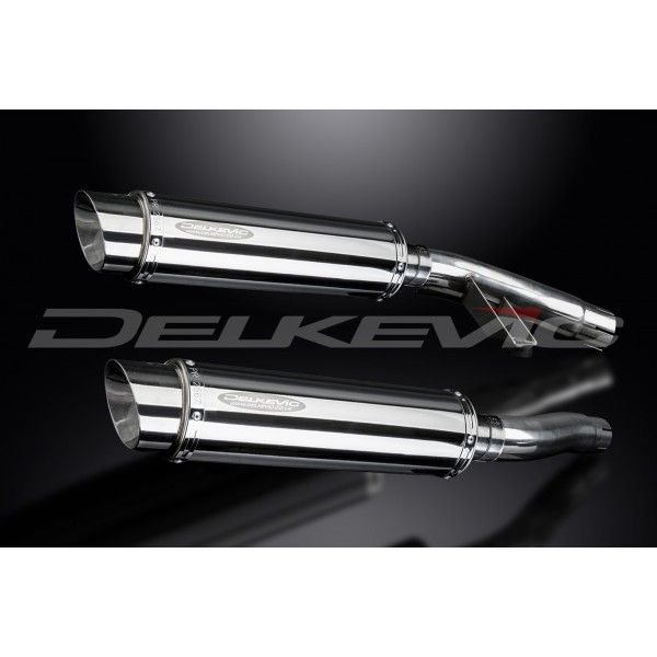 Delkevic slip-on kit Round RVS 350mm - Trophy 900 (1996-2002)