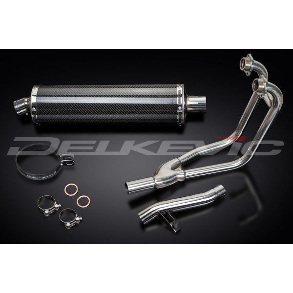 Delkevic volledig systeem Oval Carbon 450mm - GS500E/F (1989-2009)