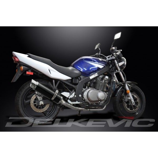 Delkevic volledig systeem Round Carbon 350mm - GS500E/F (1989-2009)