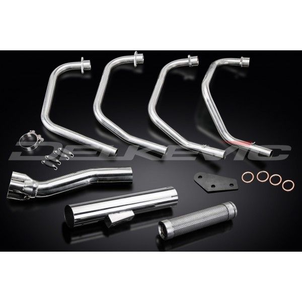 Delkevic volledig systeem Short Straight RVS 350mm - GS750 (1977-1979)