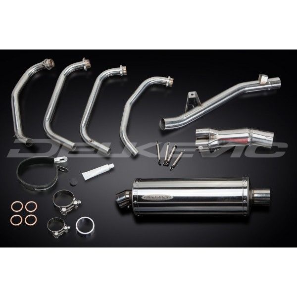 Delkevic volledig systeem Oval RVS 350mm - GSX750 (1998-2002)