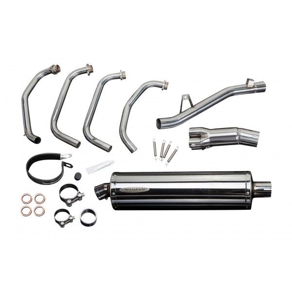 Delkevic volledig systeem Oval RVS 450mm - GSX750 (1998-2002)