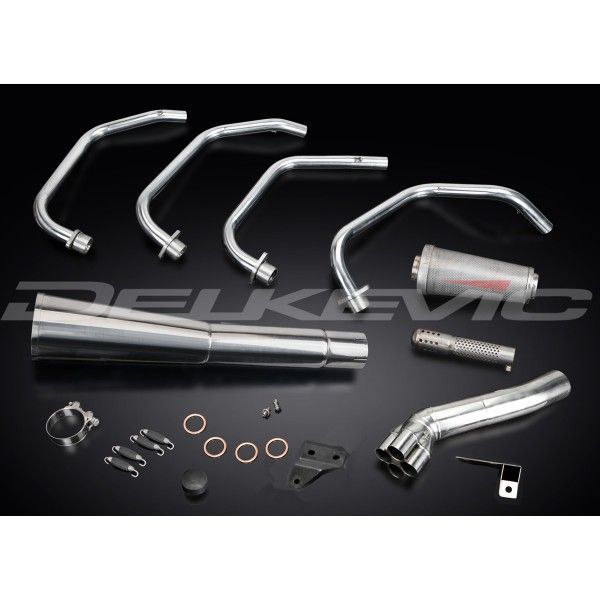 Delkevic volledig systeem Megaphone RVS 550mm - GSX750E (1980-1983)