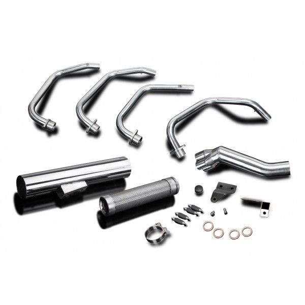 Delkevic volledig systeem Short Straight RVS 350mm - GSX750E (1980-1983)