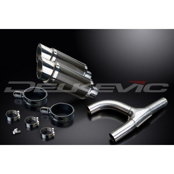 Delkevic slip-on kit Round Carbon 200mm - GSX1300 B KING (2008-2012)