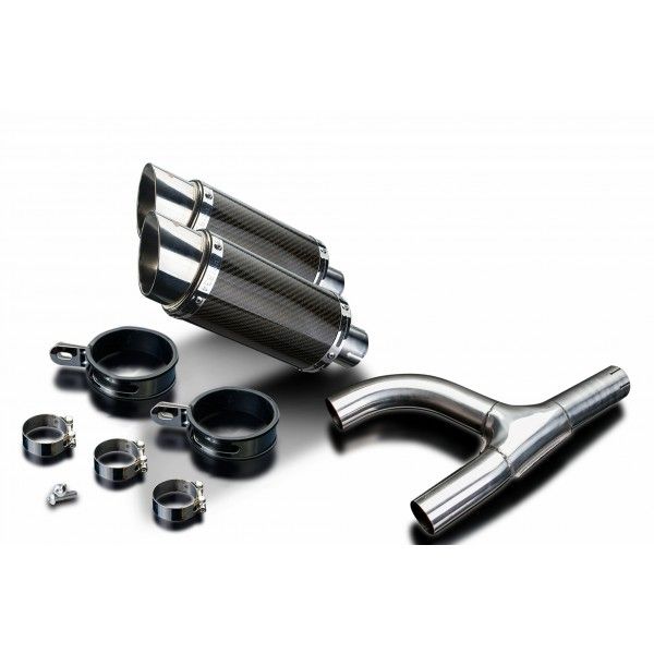Delkevic slip-on kit Round Carbon 200mm - GSX1300 B KING (2008-2012)