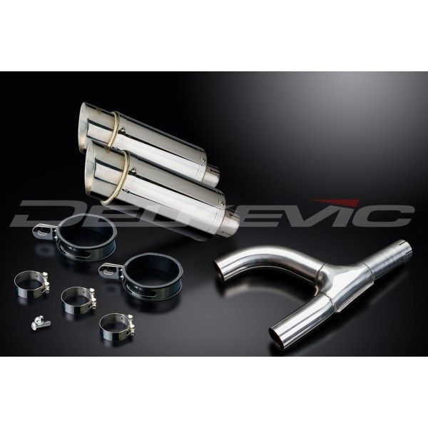 Delkevic slip-on kit Round RVS 200mm - GSX1300 B KING (2008-2012)