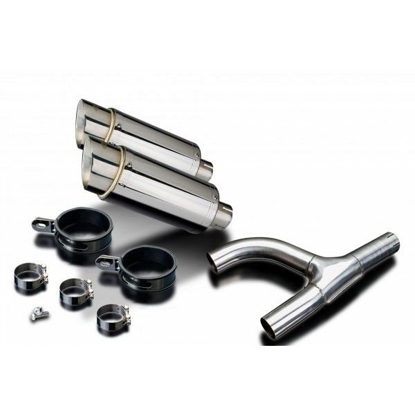 Delkevic slip-on kit Round RVS 200mm - GSX1300 B KING (2008-2012)