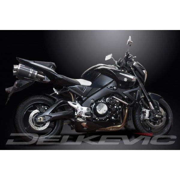 Delkevic slip-on kit Oval Carbon 225mm - GSX1300 B KING (2008-2012)