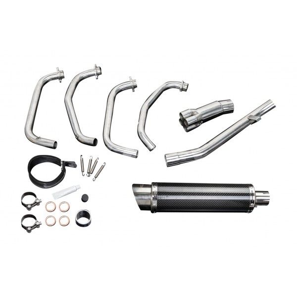 Delkevic volledig systeem Round Carbon 350mm - GSX600F (1997-2006)