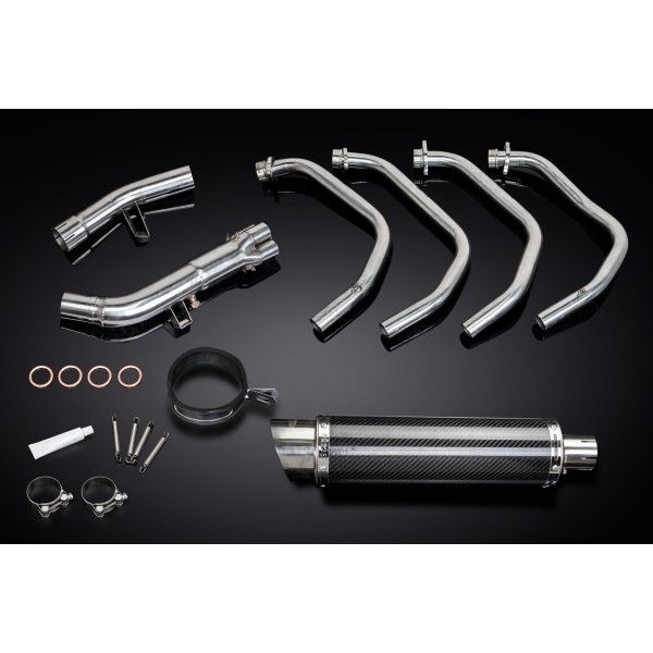 Delkevic volledig systeem Round Carbon 350mm - GSX650F (2007-2016)