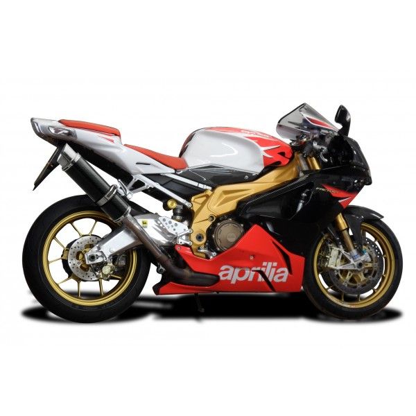 Delkevic slip-on kit Round Carbon 350mm - RSV 1000 R/FACTORY (2004-2010)