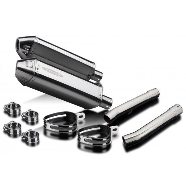 Delkevic slip-on kit Tri-Oval RVS 320mm - X11 CB1100SF (1999-2002)