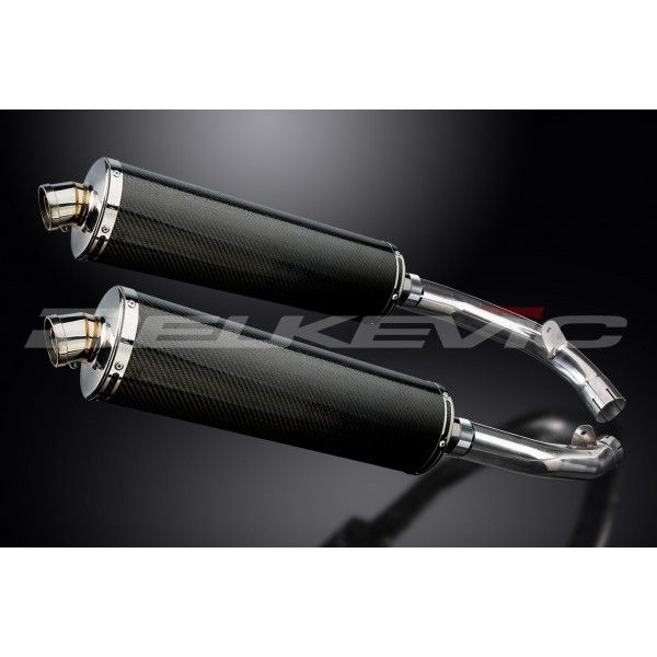 Delkevic slip-on kit Oval Carbon 450mm - VTR1000SP1 (2000-2001)