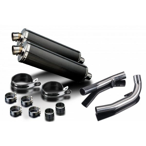 Delkevic slip-on kit Oval Carbon 450mm - VTR1000SP1 (2000-2001)