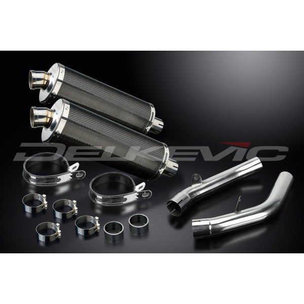 Delkevic slip-on kit Oval Carbon 350mm - VTR1000SP2 (2002-2010)