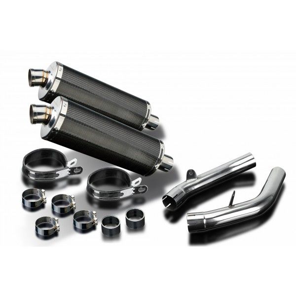 Delkevic slip-on kit Oval Carbon 350mm - VTR1000SP2 (2002-2010)