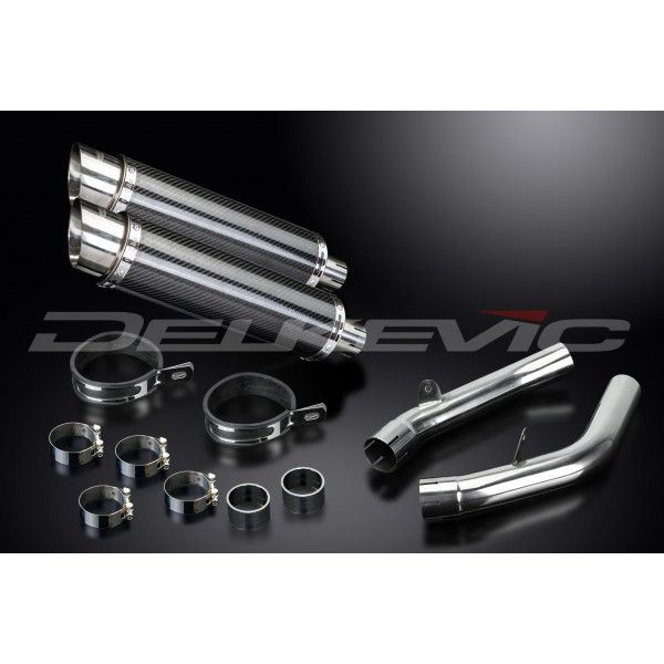 Delkevic slip-on kit Round Carbon 350mm - VTR1000SP2 (2002-2010)