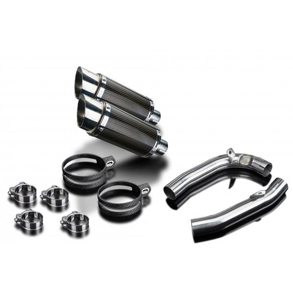 Delkevic slip-on kit Round Carbon 200mm - VTR1000F Firestorm (1997-2003)