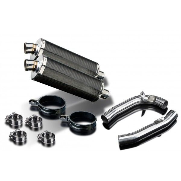 Delkevic slip-on kit Oval Carbon 350mm - VTR1000F Firestorm (1997-2003)