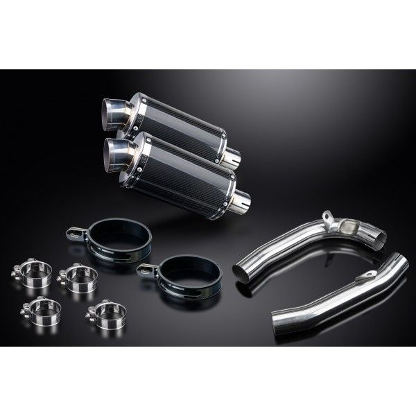 Delkevic slip-on kit Oval Carbon 225mm - VTR1000F Firestorm (1997-2003)