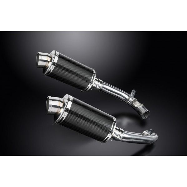 Delkevic slip-on kit Oval Carbon 225mm - VTR1000F Firestorm (1997-2003)