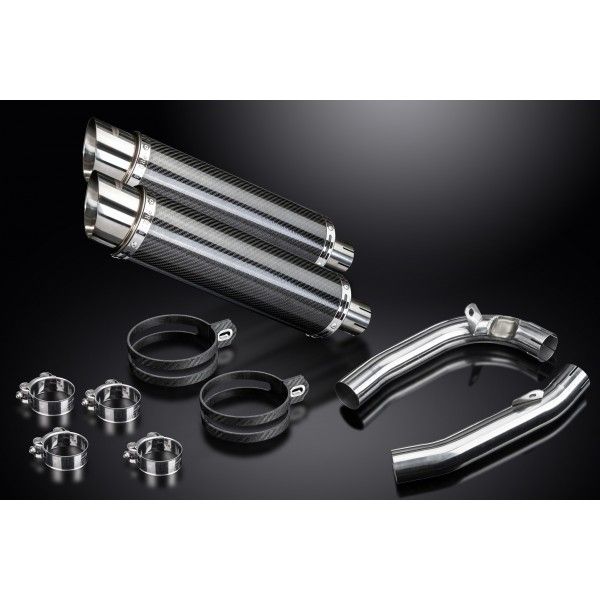 Delkevic slip-on kit Round Carbon 350mm - VTR1000F Firestorm (1997-2003)