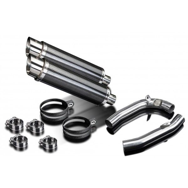 Delkevic slip-on kit Round Carbon 350mm - VTR1000F Firestorm (1997-2003)